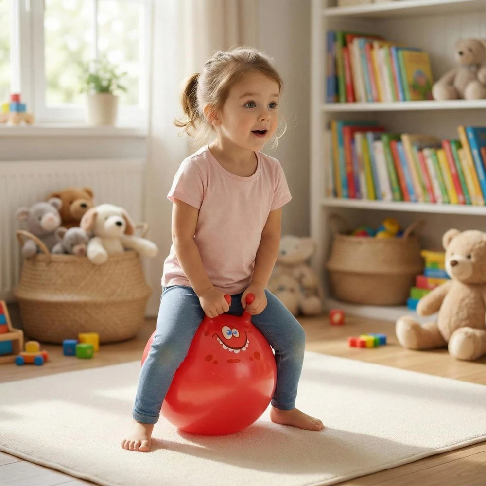 Eddy Toys Vaikų šokinėjimo kamuolys su rankenomis
