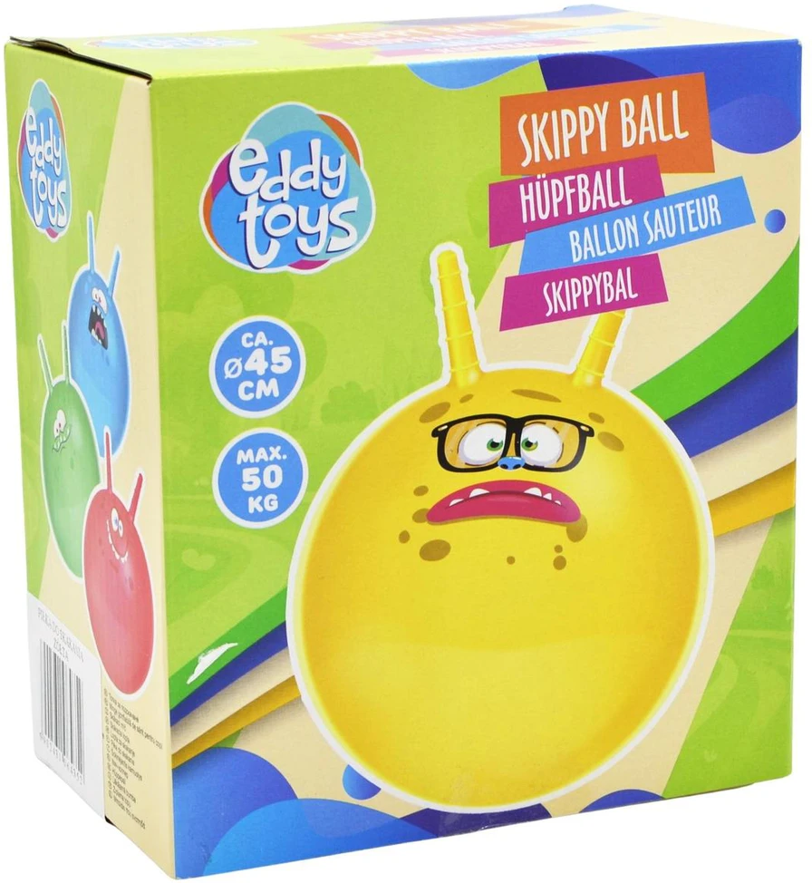 Eddy Toys Skersinė kamuolys su ragais 45 cm geltonas