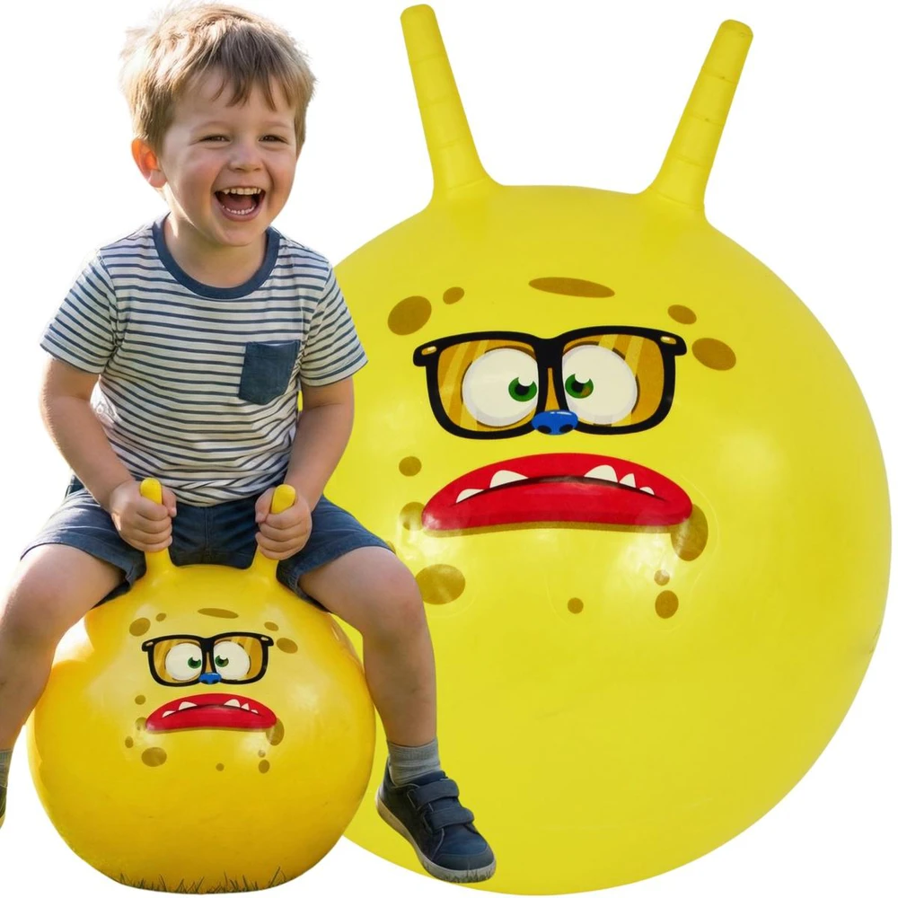Eddy Toys Skersinė kamuolys su ragais 45 cm geltonas
