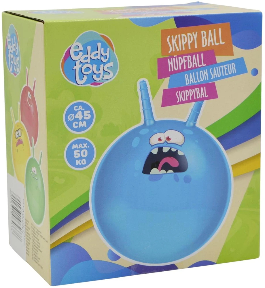 Eddy Toys Mėlynas šokinėjimo kamuolys su rankenomis 45cm