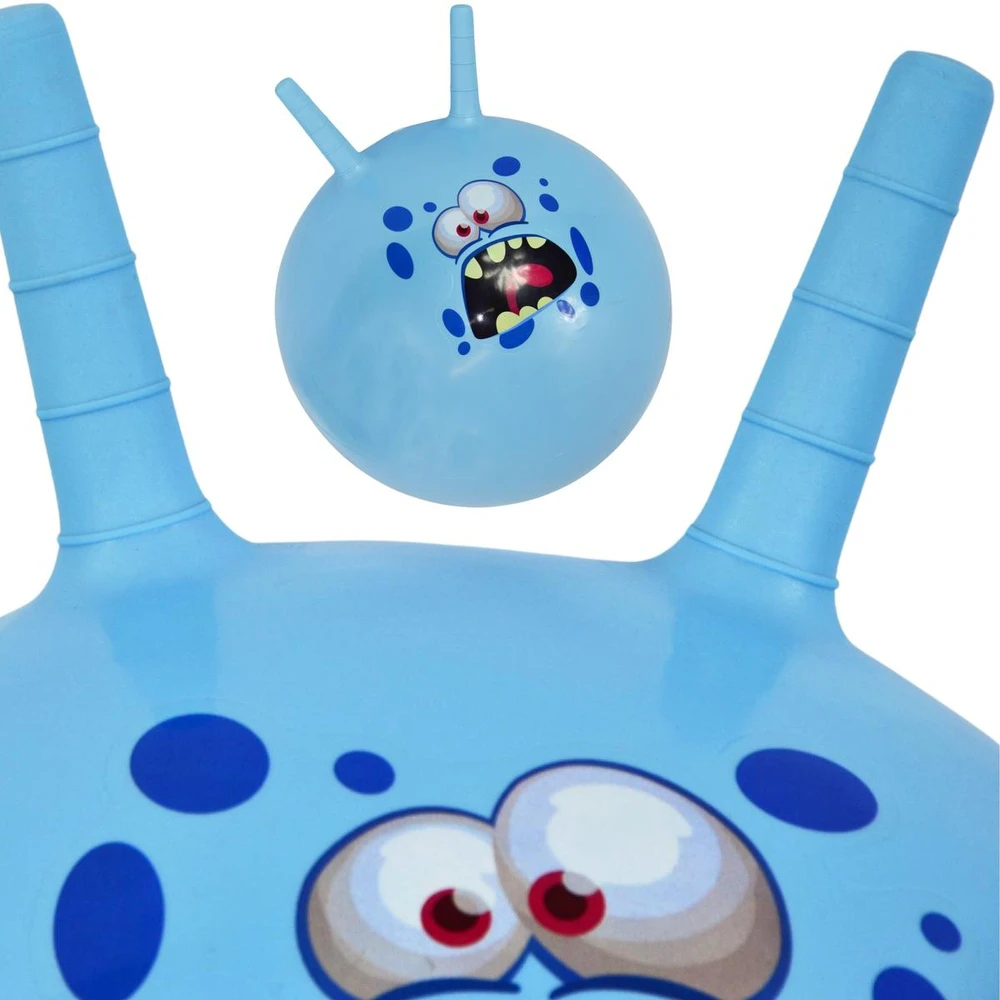 Eddy Toys Mėlynas šokinėjimo kamuolys su rankenomis 45cm
