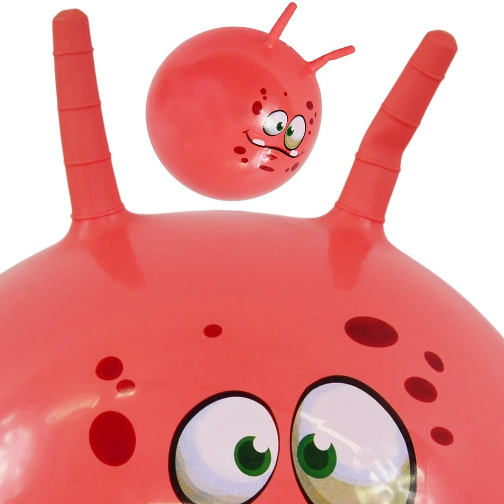 Eddy Toys Rožinė šokinėjimo kamuolys su rageliais