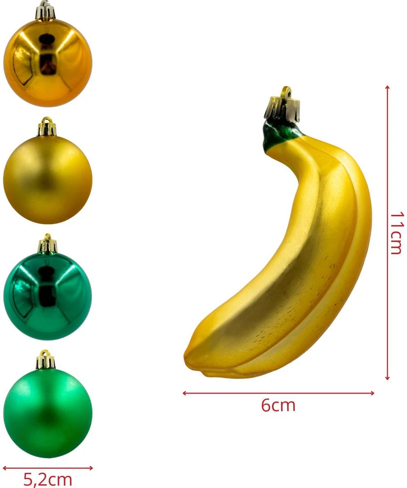 EDELMAN Plastikinės dekoracijos bananų formos