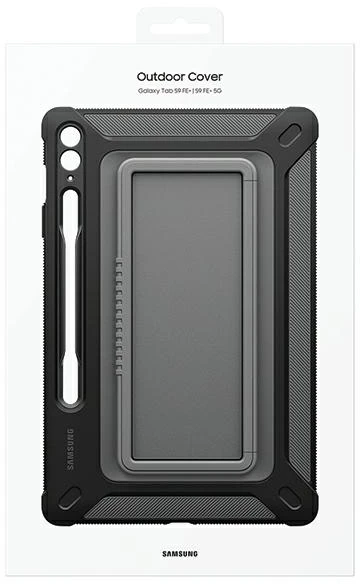 112803 Dėklas Samsung EF-RX610CBEGWW Tab S9 FE+ juodos spalvos Outdoor Cover