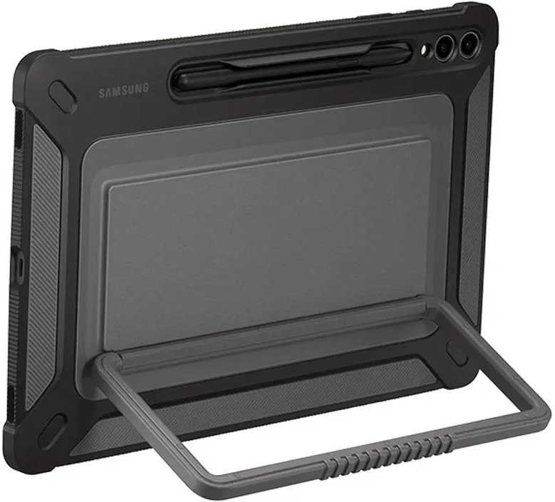 EF-RX810CBE Samsung Protective su stoveliu Galaxy Tab S9+ dėklas planšetiniam kompiuteriui juodos spalvos