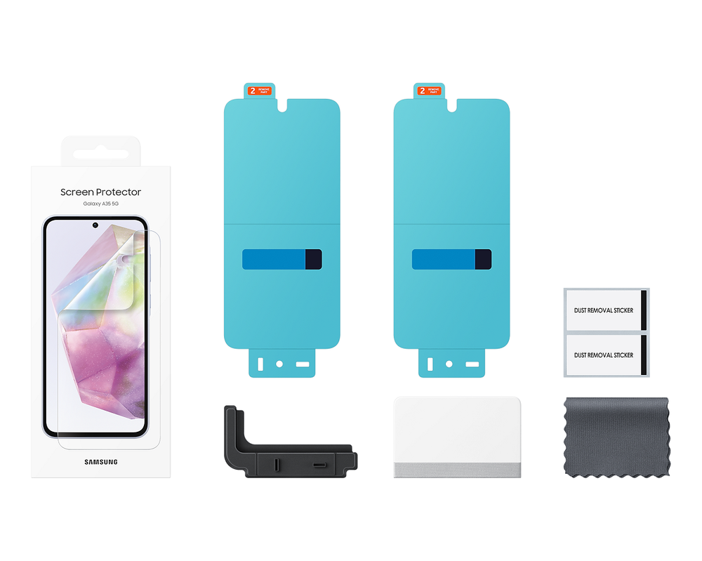 „Samsung Galaxy A35“ ekrano apsauginė plėvelė, skaidri