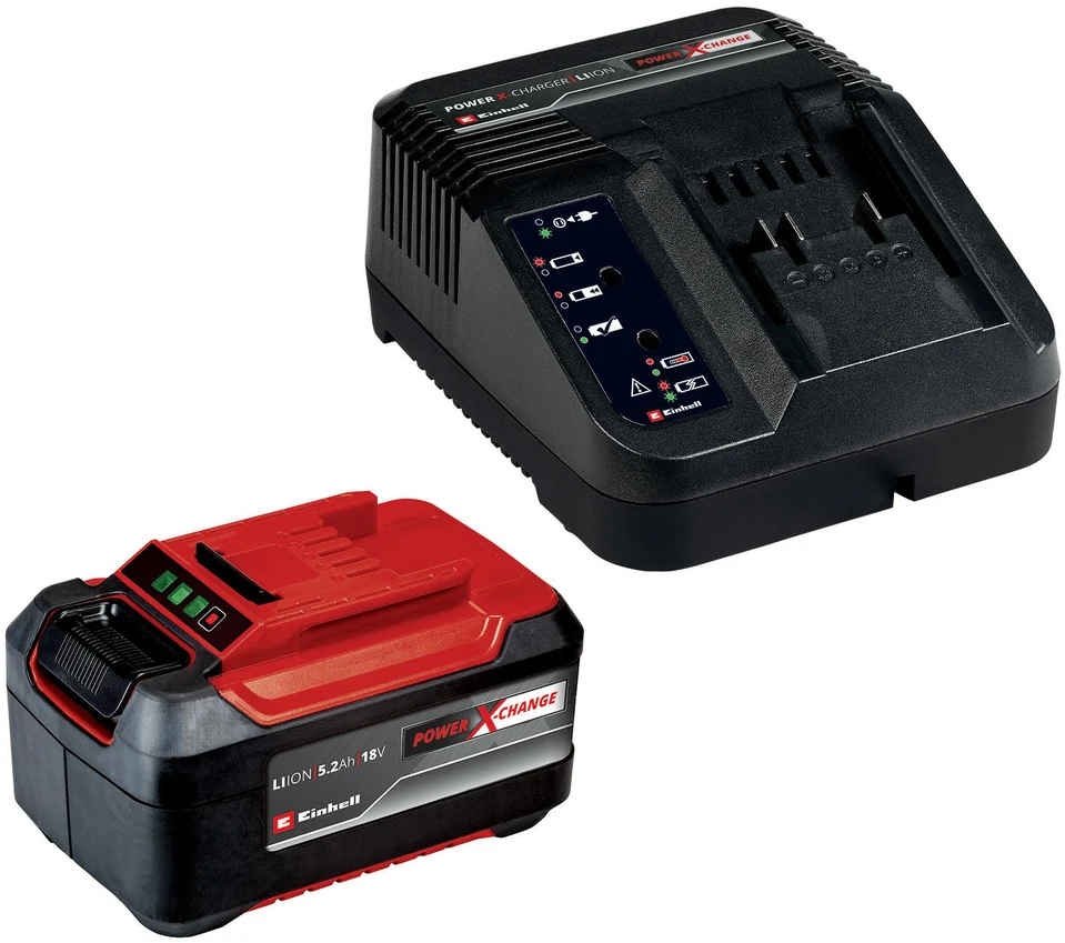 Priedų rinkinys Einhell 4512147; 18 V; 5,2 Ah; Li-ion + pakrovėjas