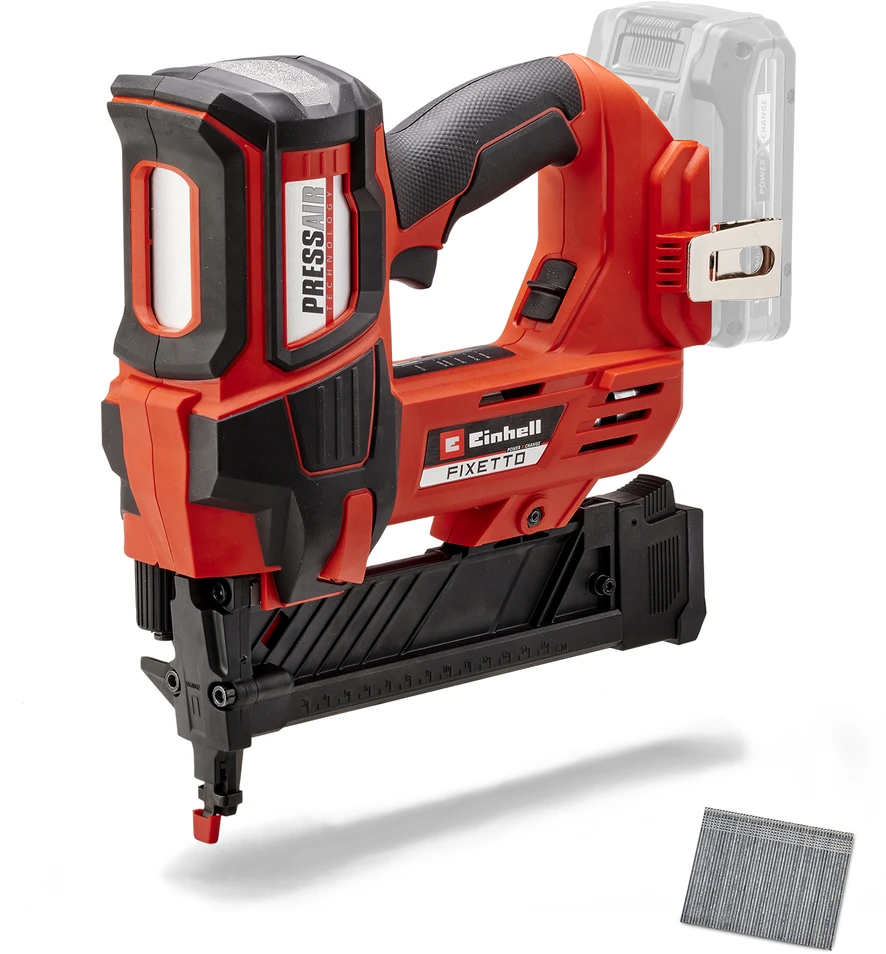 Akumuliatorinis kabių pistoletas Einhell FIXETTO 18/50 N Solo; 18 V (be akumuliatoriaus ir pakrovėjo)