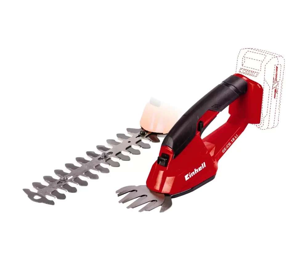 Einhell žolės ir krūmų žirklės GE-CG 18 Li - 10 cm - 20 cm - 18 V, be akumuliatoriaus ir kroviklio