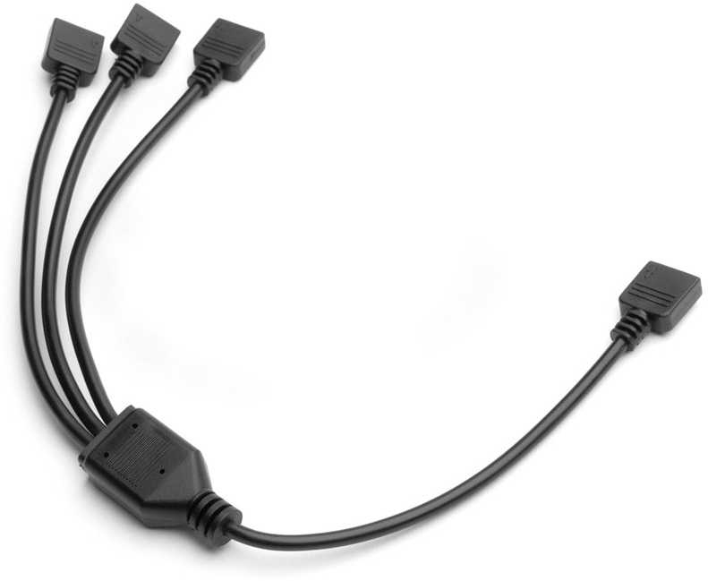 Ek Water Blocks Ek Vanduo Blocks EK Vanduo BlocEK Vanduo Blocks EK-Loop D-RGB splitter cable, 3-way – juodas
