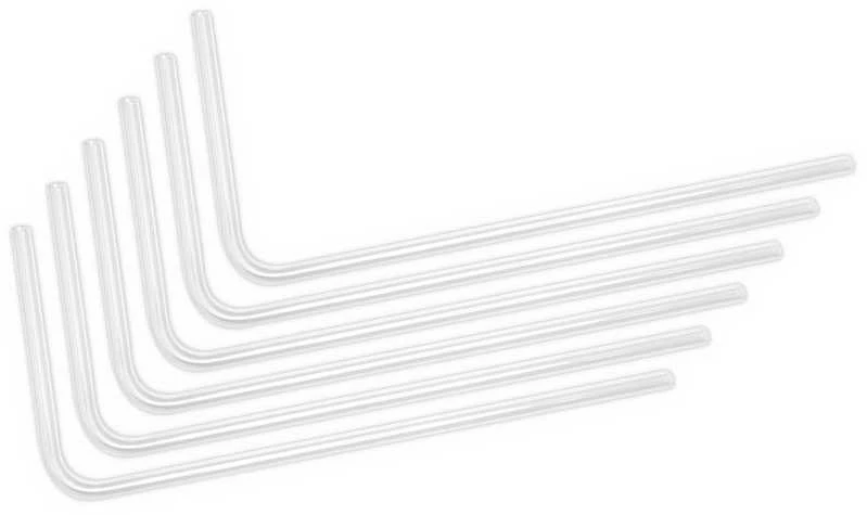 Ek Water Blocks Ek Vanduo Blocks EK Vanduo blokeliai EK-Loop kietas vamzdelis 14/10 mm akrilas, sulenktas 90 laipsnių kampu ir Ø 80 cm, 6 vnt.