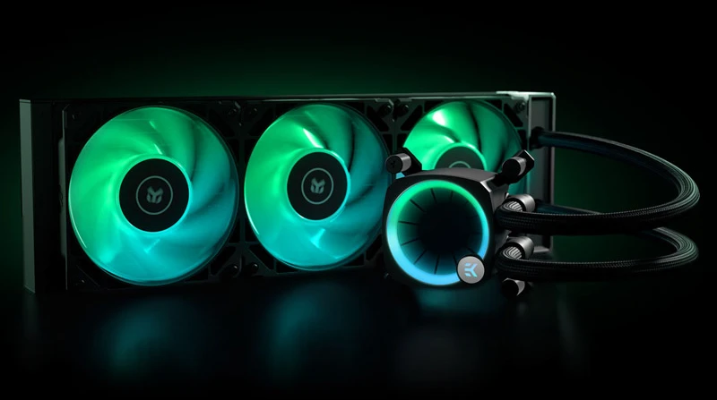 Ek Water Blocks EK Vanduo Blocks EK-Nucleus AIO CR360 Lux D-RGB AIO aušintuvas – 360 mm, juodas
