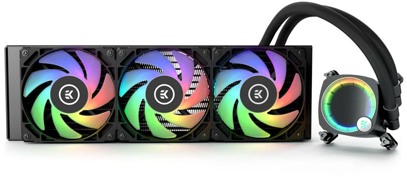 Ek Water Blocks EK Vanduo Blocks EK-Nucleus AIO CR360 Lux D-RGB AIO aušintuvas – 360 mm, juodas