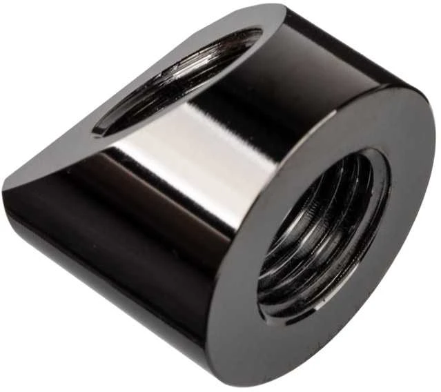 Ek Water Blocks EK Vanduo Blocks EK Vanduo Blocks EK-Quantum sukimo momento adapteris 45 laipsnių G1/4 colio moteriškas į G1/4 colio moterišką – juodas nikelis