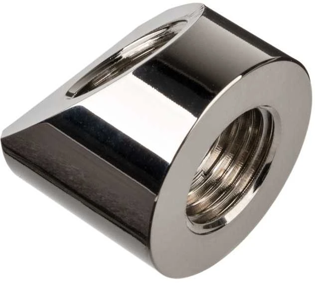 Ek Water Blocks „Ek Vanduo Blocks EK Vanduo Blocks EK-Quantum“ sukimo momento adapteris, 45 laipsnių, G1/4 colio moteriškas – G1/4 colio moteriškas, su nikeliu