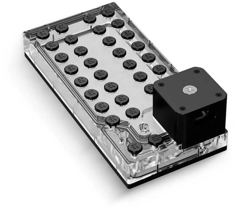 Ek Water Blocks EK vandens blokai EK Vanduo blokai EK-QuantumX kilpos Distroplate D5 PWM – juodas