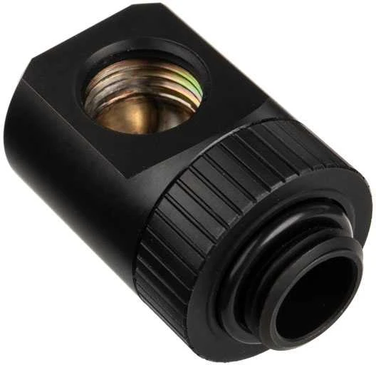 Ek Water Blocks Ek Vanduo Blocks EK Vanduo Blocks EK-Torque Adapteris 90 Degree G1/4 inch Male to G1/4 inch Female – Rotatable, Juodas