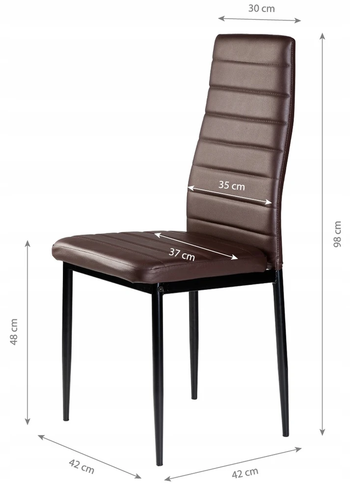 Modernhome PIECES Kėdė kėdžių rinkinys kėdžių svetainei 4 vnt. Brown