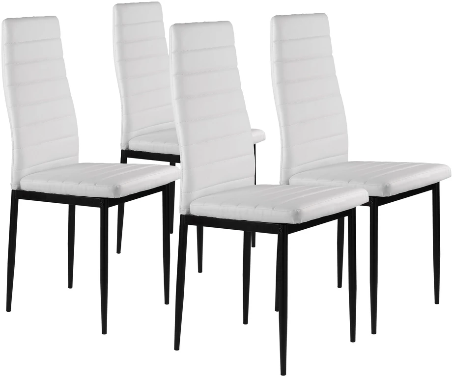 4-ių kėdžių komplektas ModernHome Prestige, baltas