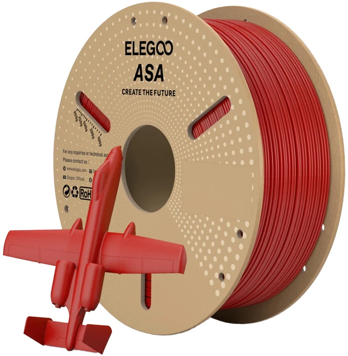 ELEGOO ASA filamentas (raudonas)
