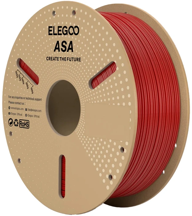 ELEGOO ASA filamentas (raudonas)