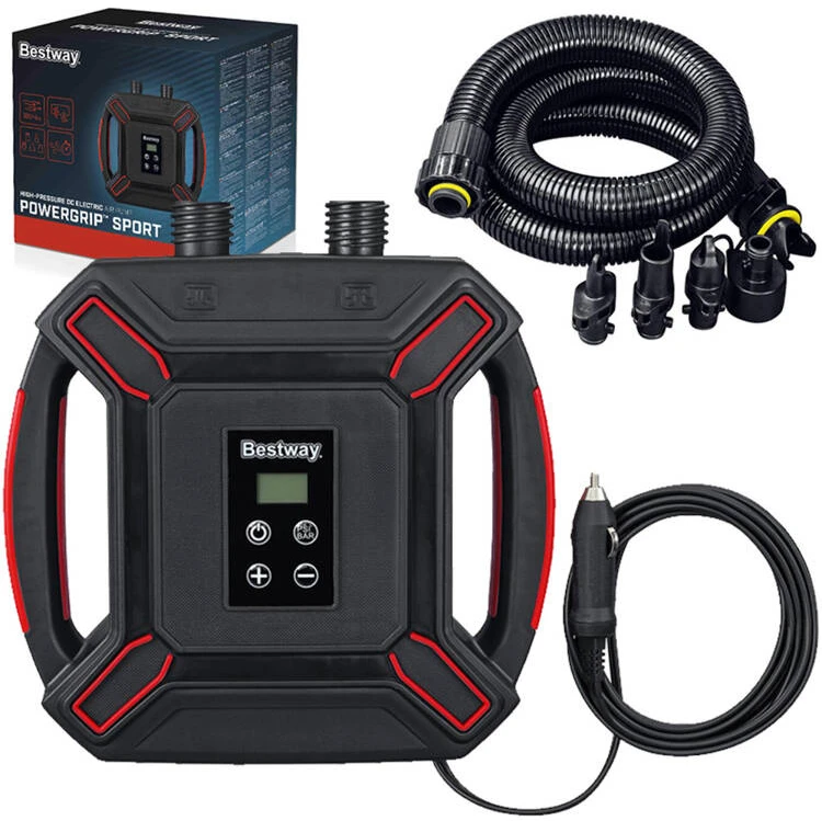 Bestway aukšto slėgio elektrinė oro pompa DC 4 adapteriai 62265