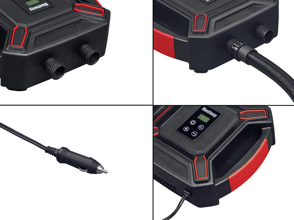 Bestway aukšto slėgio elektrinė oro pompa DC 4 adapteriai 62265