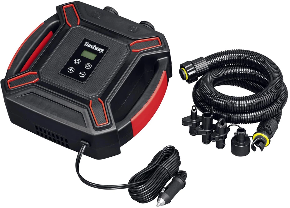 Bestway aukšto slėgio elektrinė oro pompa DC 4 adapteriai 62265