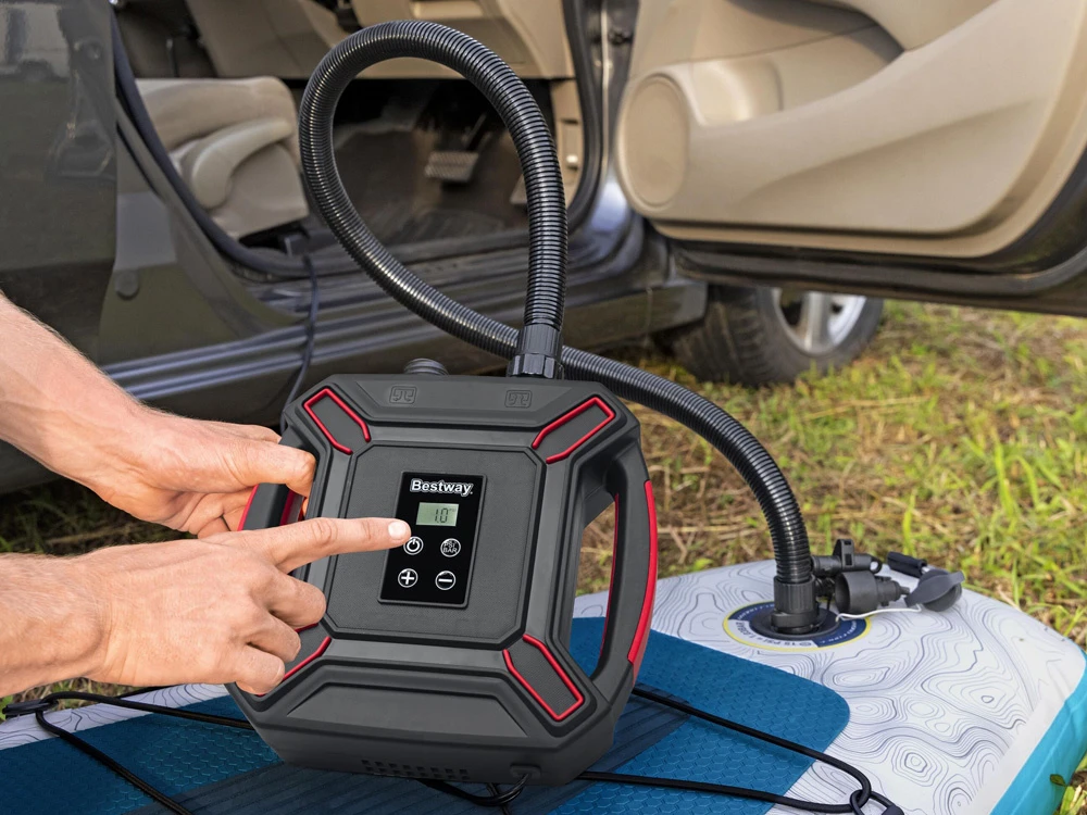 Bestway aukšto slėgio elektrinė oro pompa DC 4 adapteriai 62265