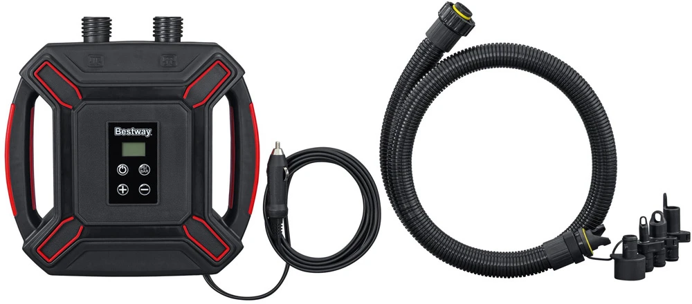 Bestway aukšto slėgio elektrinė oro pompa DC 4 adapteriai 62265
