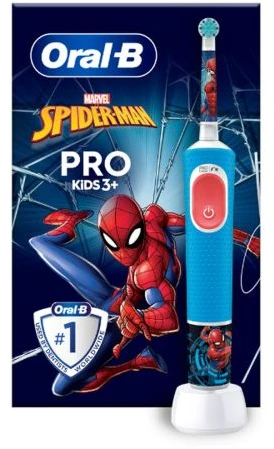 Elektrinis dantų šepetėlis Oral-B Vitality Pro Kids Spider-Man Edition, mėlynas ES