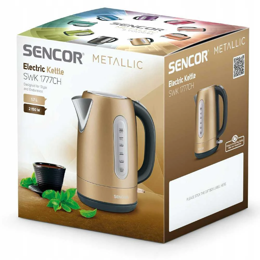 Elektrinis virdulys sendinto aukso spalvos 1.7 L Sencor