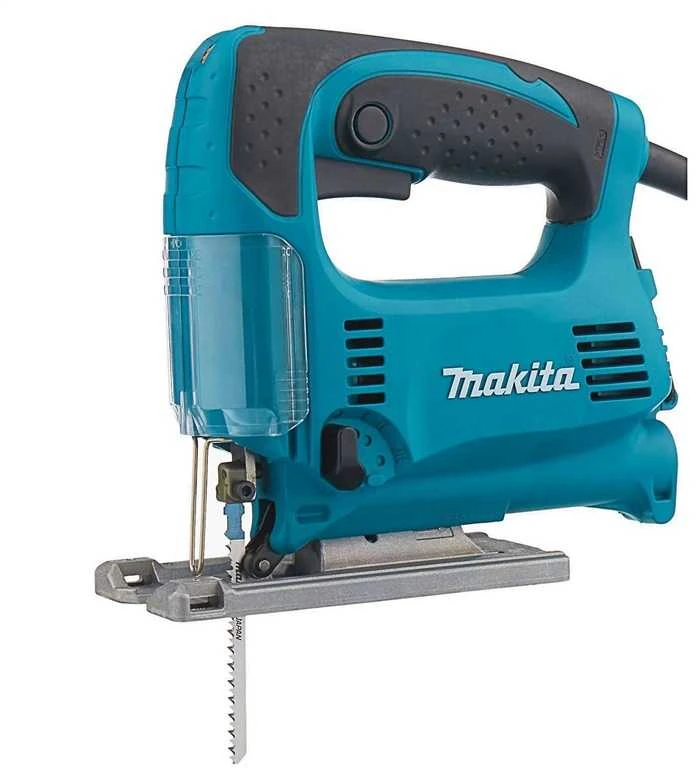Makita 4329K Siaurapjūklis, 450 W, 65 mm, 500-3100 min-1, 3-jų pakopų švytuoklinis judesys, lagaminas 1,9kg