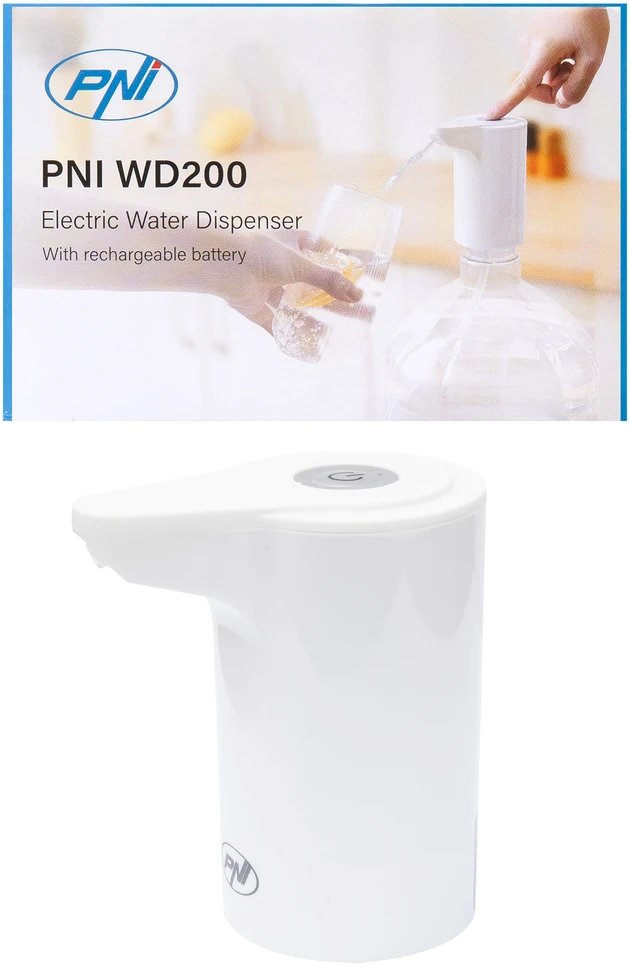 Elektrinis siurblys PNI WD200 vandens buteliui, USB-C įkrovimas, 800 mAh baterija