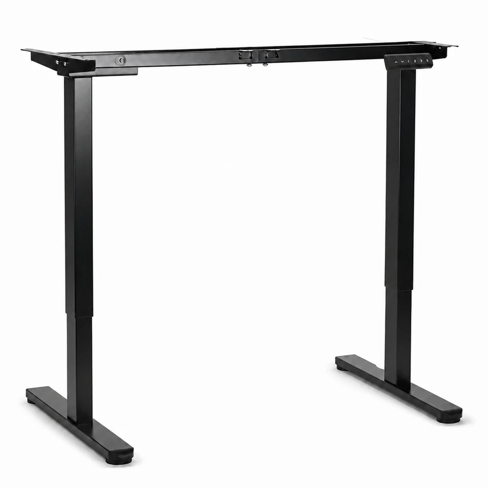 Elektrinis stalo rėmas, aukščio reguliavimas 72-120 cm, stalviršiui iki 160 cm, juodas ModernHome