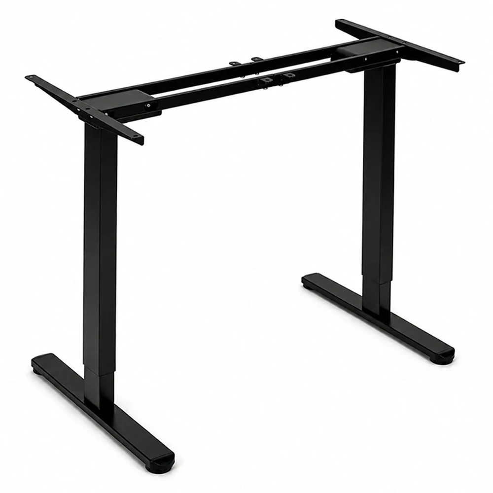 Elektrinis stalo rėmas, aukščio reguliavimas 72-120 cm, stalviršiui iki 160 cm, juodas ModernHome