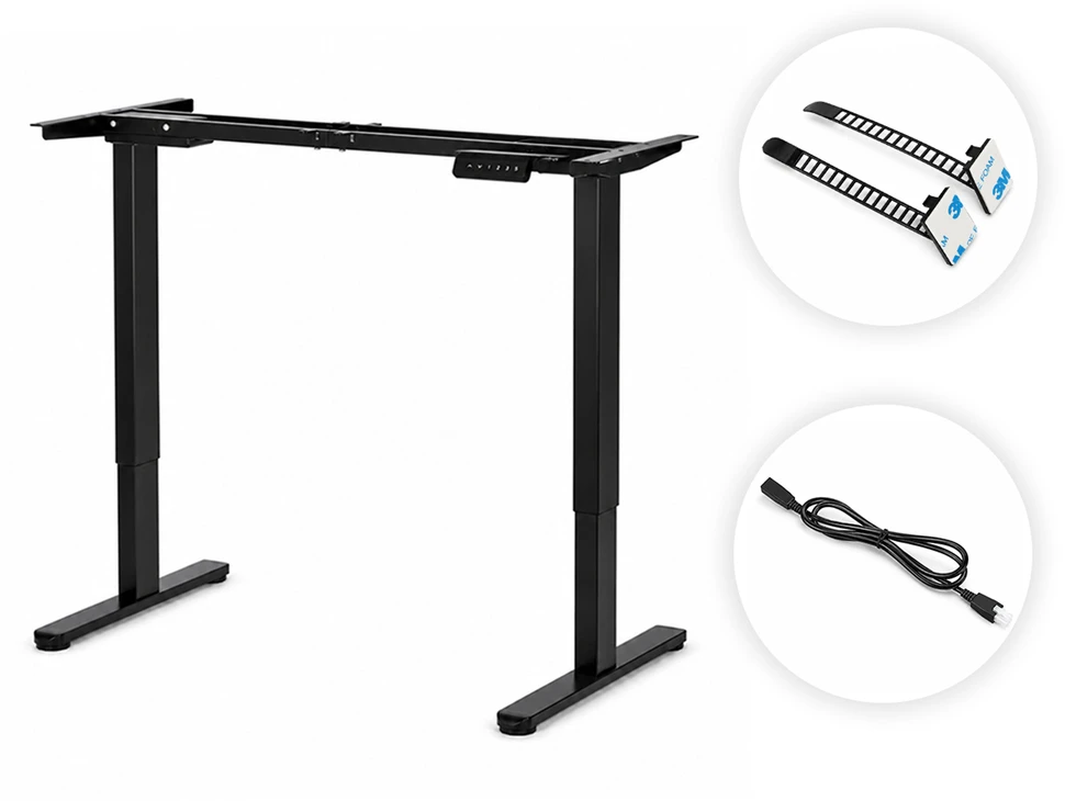 Elektrinis stalo rėmas, aukščio reguliavimas 72-120 cm, stalviršiui iki 160 cm, juodas ModernHome