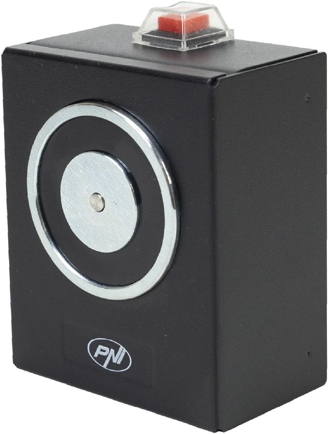 Elektromagnetas durims prilaikyti PNI EM50KG Fail safe, montuojamas ant sienos, 12/24V, laikymo jėga 50 kg