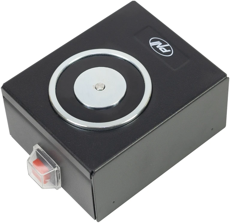 Elektromagnetas durims prilaikyti PNI EM50KG Fail safe, montuojamas ant sienos, 12/24V, laikymo jėga 50 kg