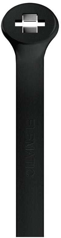 Elematic Laidų tvirtinimo dirželiai 2-LOCK, 4.5x250mm, juodi, 100vnt
