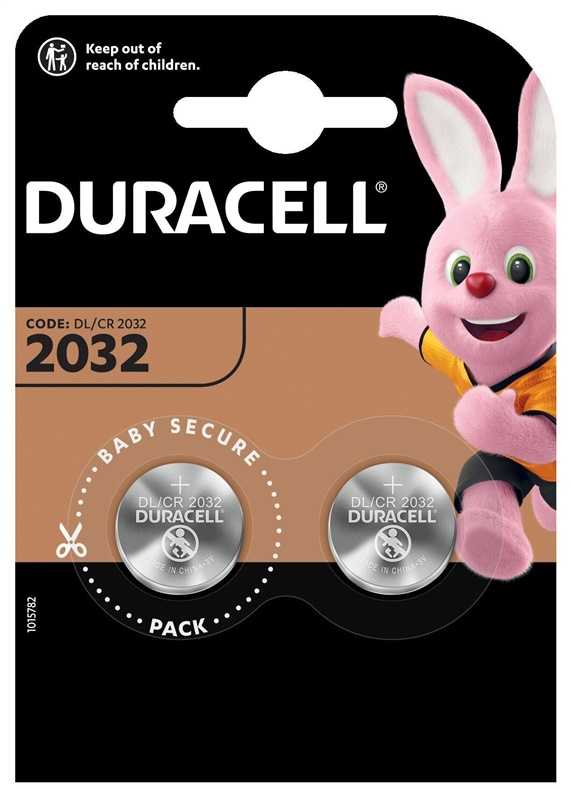 Elementai DURACELL CR2032, 2 vnt