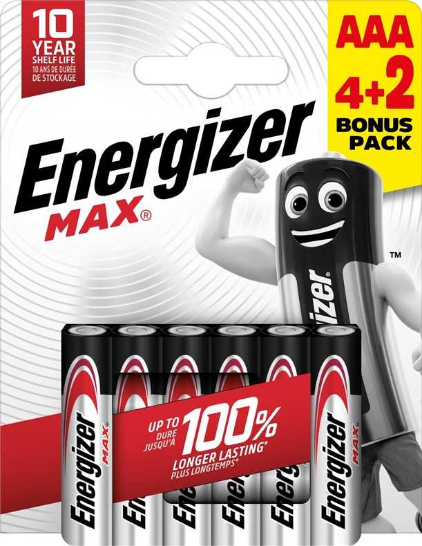 Elementai ENERGIZER AAA/LR03, 1,5V, 6 vnt.
