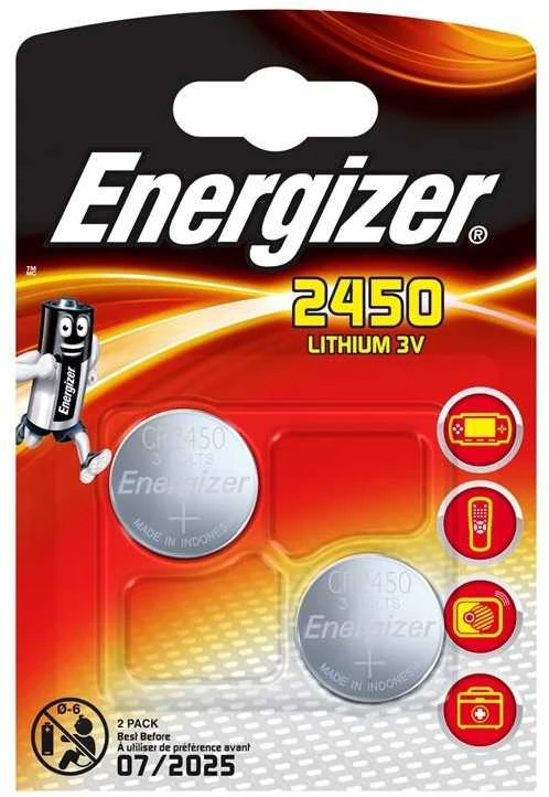 Elementai ENERGIZER CR2450, 3V, 2 vnt.