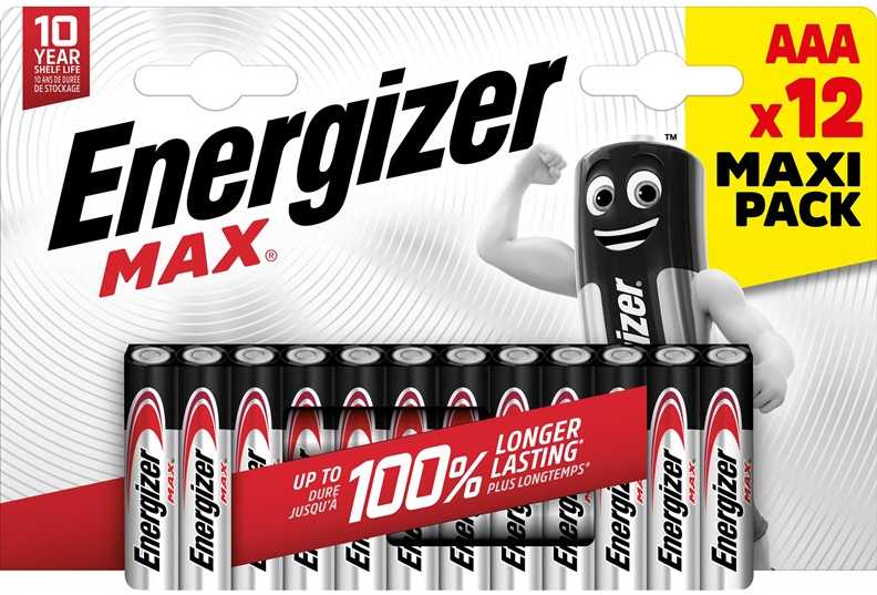 Elementai ENERGIZER MAX, AAA/LR03, 1.5V, 12vnt