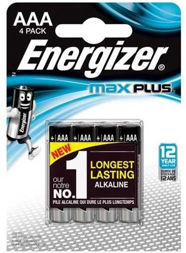Elementai ENERGIZER MAX PLUS AAA/LR03, 1,5V, 4 vnt.