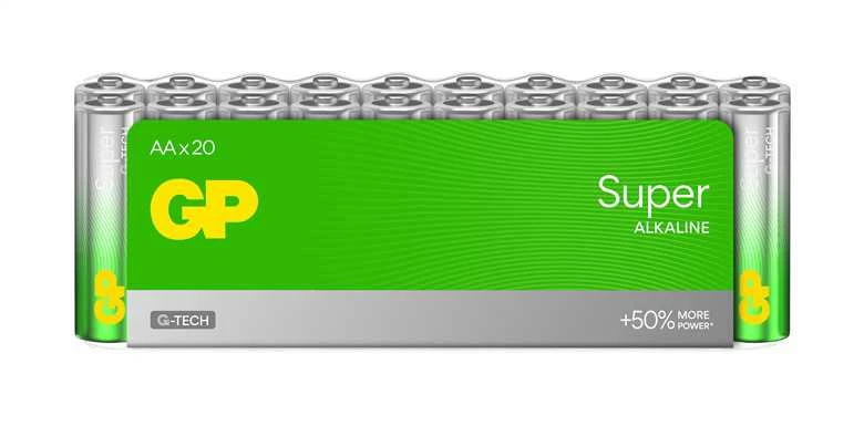Elementai GP SUPER ALKALINE AA/LR06, 1,5V, 20 vnt.