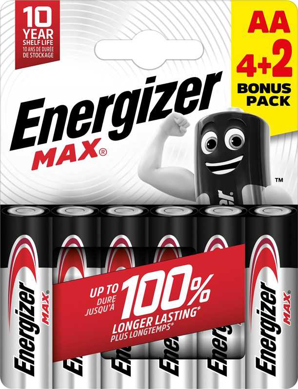 Elementai ENERGIZER AA/LR06, 1,5V, 6 vnt.