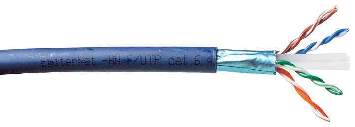 Emitter Net FTP (F/UTP) Cat.6 450MHz kabelis, 4x2x23AWG laidas, LSZH-FR 500m