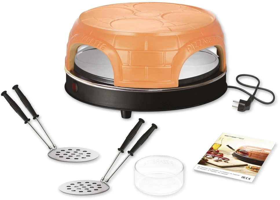 EMO Emerio Pizzarette picos keptuvė / kepsninė 1 pica(os / ų) 1100 W Juoda, Ruda