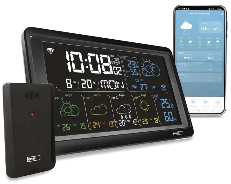 Emos Belaidė išmani orų stotelė su Wi-Fi GoSmart